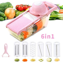 Load image into Gallery viewer, Konco multi-funcional ferramenta de frutas vegetais triturador de batata ricer vegetal mandoline slicer descascador cortador de cenoura triturador ralador