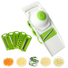 Load image into Gallery viewer, Konco multi-funcional ferramenta de frutas vegetais triturador de batata ricer vegetal mandoline slicer descascador cortador de cenoura triturador ralador