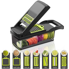 Load image into Gallery viewer, Konco multi-funcional ferramenta de frutas vegetais triturador de batata ricer vegetal mandoline slicer descascador cortador de cenoura triturador ralador